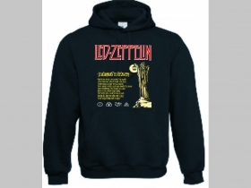 Led Zeppelin, mikina s kapucou, čierna 80%bavlna, 20%polyester  